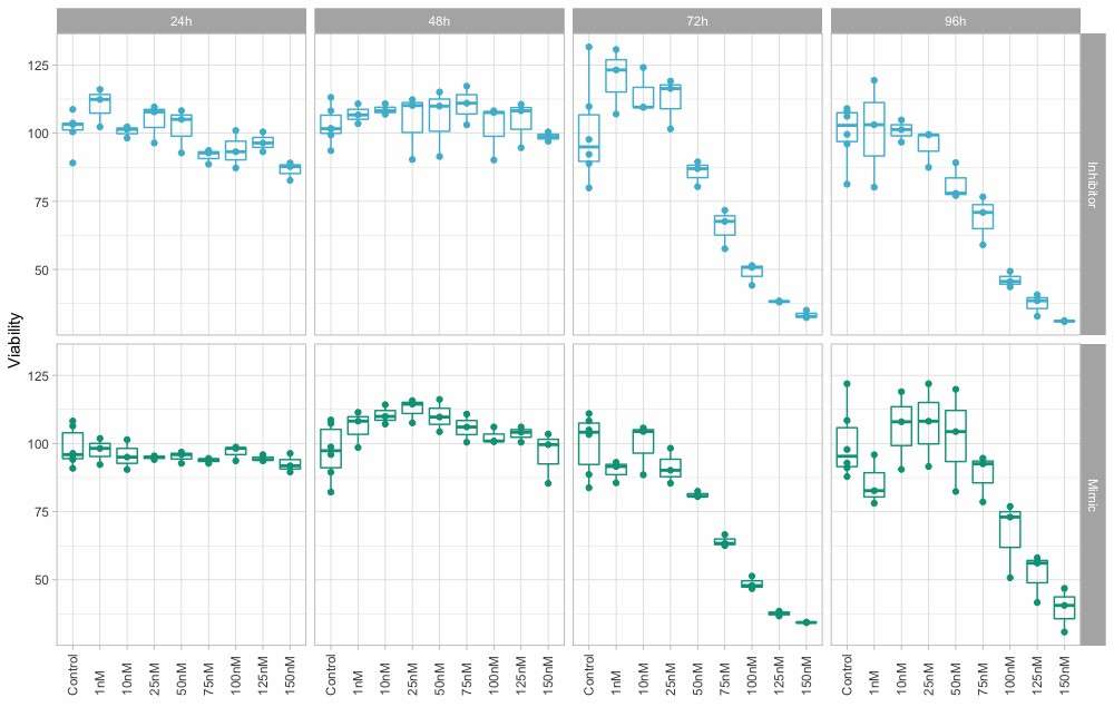 Evaluation of cell proliferation after transfection with miR-155-5p mimic and inhibitor.
