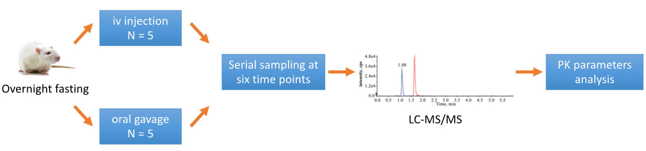 Standard study investigation of oral BA of a drug.