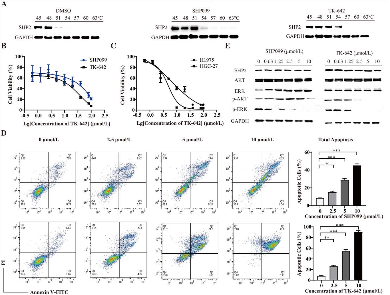 Effect of TK-642 on cell proliferation and apoptosis of esophageal cancer cells. 