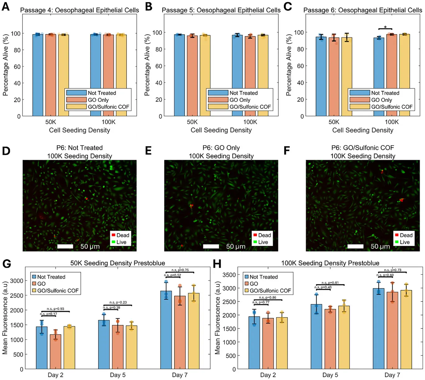 The cytotoxicity evaluation of the GO/COF composite in HEsEpiC cells.