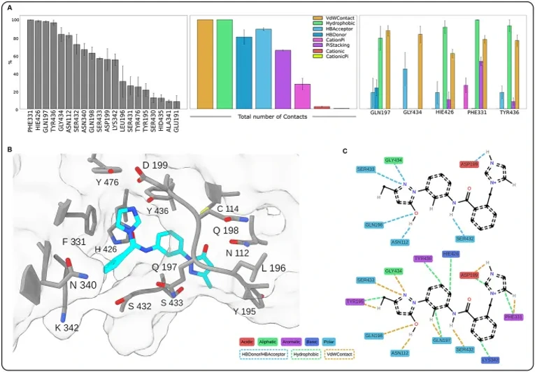 Computational analysis of the molecular mechanism by which ARN12502 inhibits USP14.