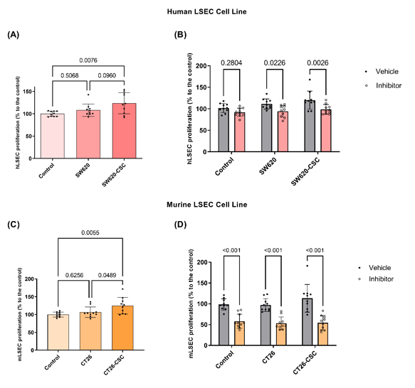 Study of the effects of CSC conditioned media on LSEC proliferation and the involvement of PCSK9 in this process.