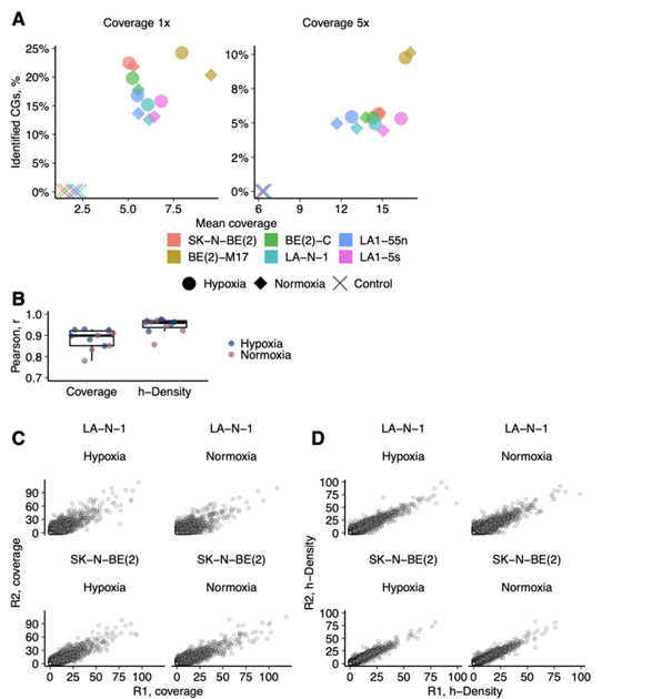 Statistical parameters of hmTOP-seq analysis