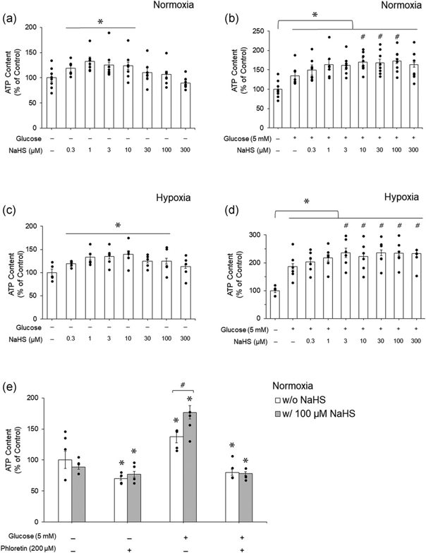 Effect of NaHS on ATP contents of mouse red blood cells (RBCs).