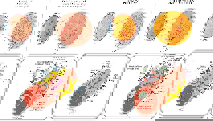 Retinal vasculature in diabetic retinopathy.