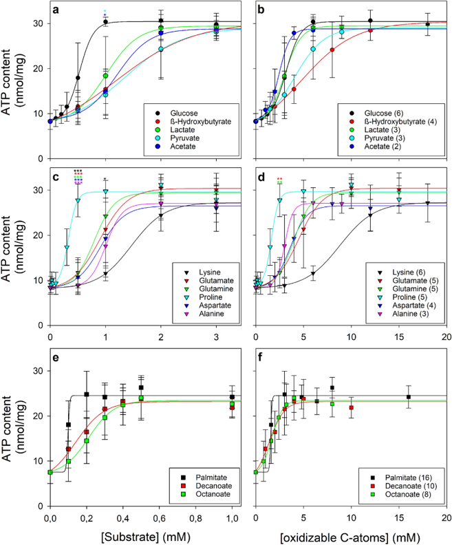 Ability of different extracellular substrates to maintain a high ATP level in glucose-deprived cultured astrocytes.