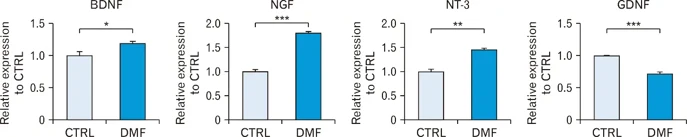 Effect of DMF preconditioning on gene expression.